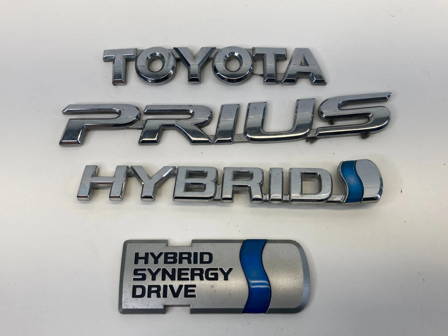 2004-2009 TOYOTA PRIUS HYBRID REAR EMBLEM TRUNK HATCH LOGO BADGE SIGN SET OEM
