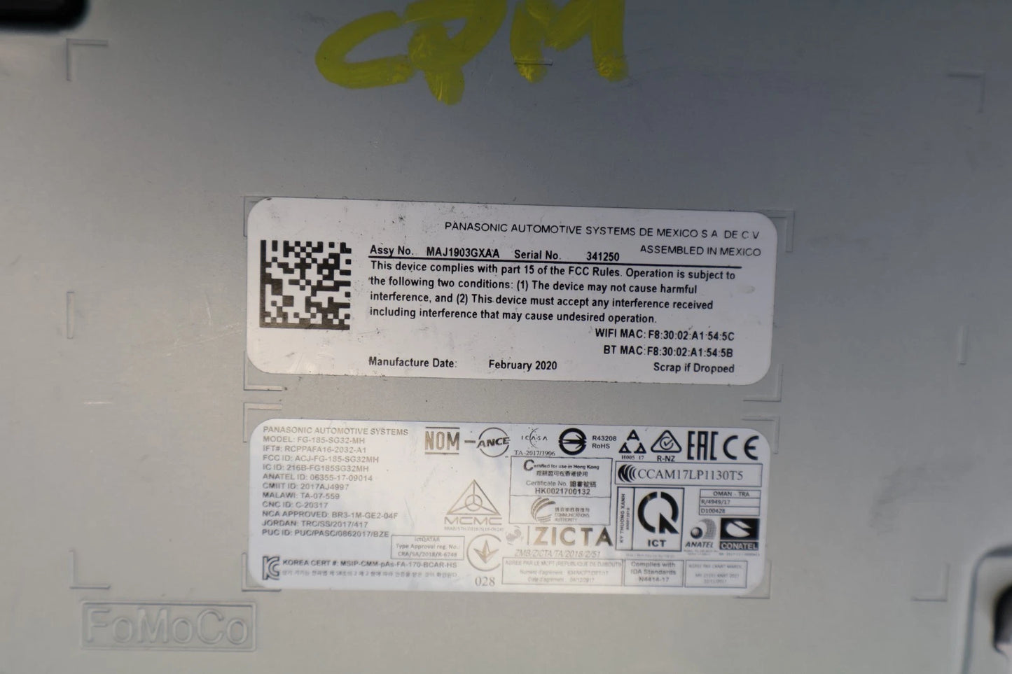 2020-2023 FORD EXPLORER APIM SYNC 3 COMMUNICATION CONTROL MODULE OEM LB5T14G371M
