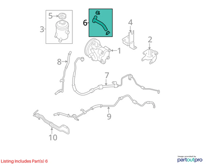 06-11 HYUNDAI ACCENT 1.6L A/T FWD POWER STEERING PUMP ASSEMBLY 57530-1G000 OEM