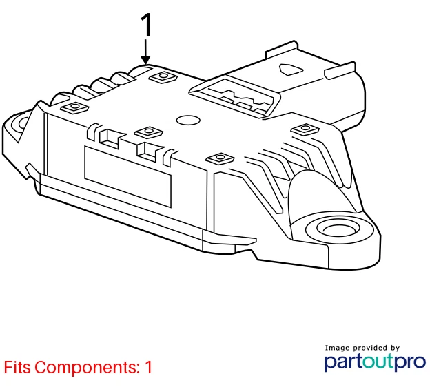 2012-2017 CHEVROLET TRAVERSE VEHICLE YAW RATE SENSOR CONTROL MODULE 13589518 OEM