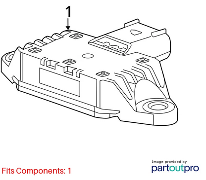 2012-2017 CHEVROLET TRAVERSE VEHICLE YAW RATE SENSOR CONTROL MODULE 13589518 OEM