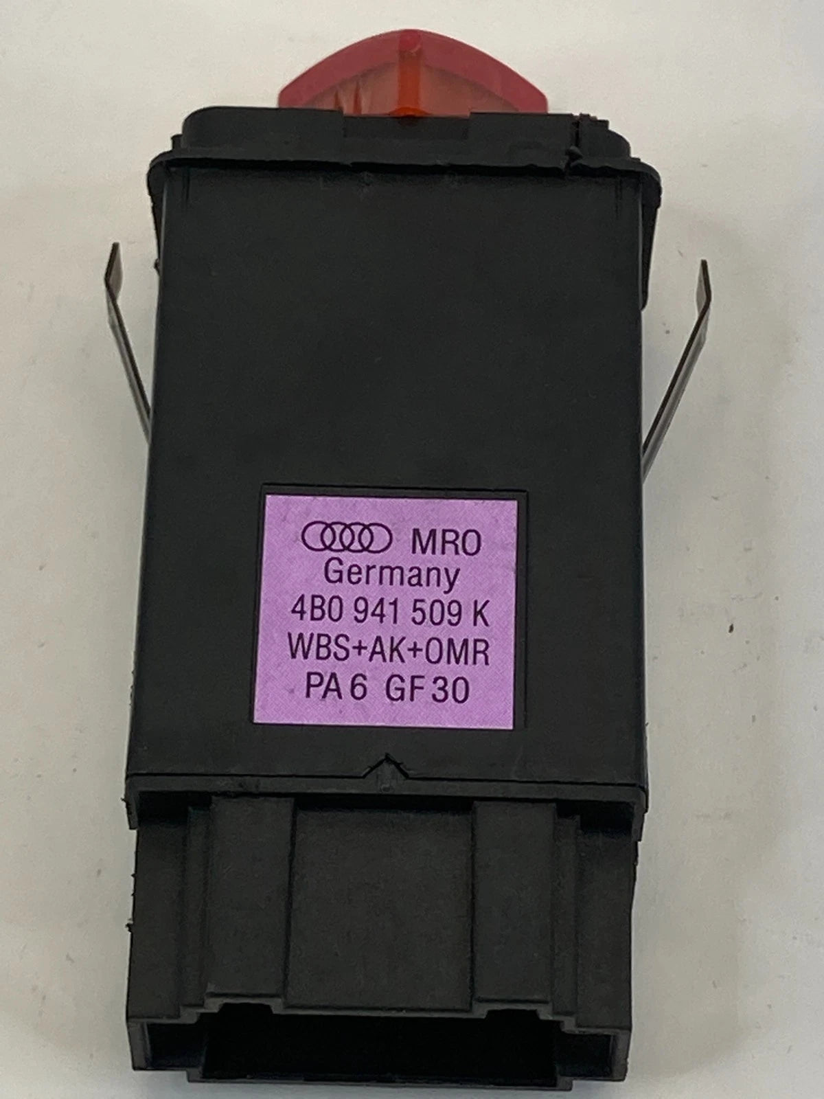1999-2004 AUDI A6 QUATTRO EMERGENCY HAZARD WARNING SWITCH BUTTON 4B0-941-509 OEM
