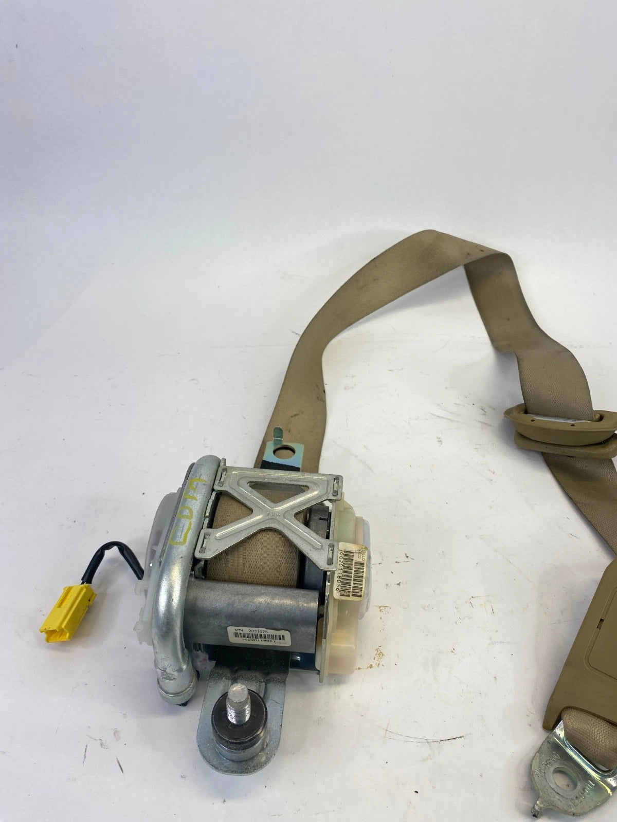 2008-2011 HONDA ACCORD FRONT RH PASSENGER SEAT BELT RETRACTOR IVORY 2031025 OEM