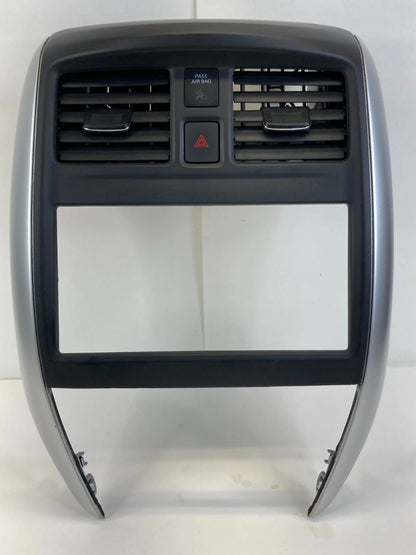 2015-2019 Nissan Versa Dash Radio Bezel Trim w/ Air Vent & Hazard Switch OEM
