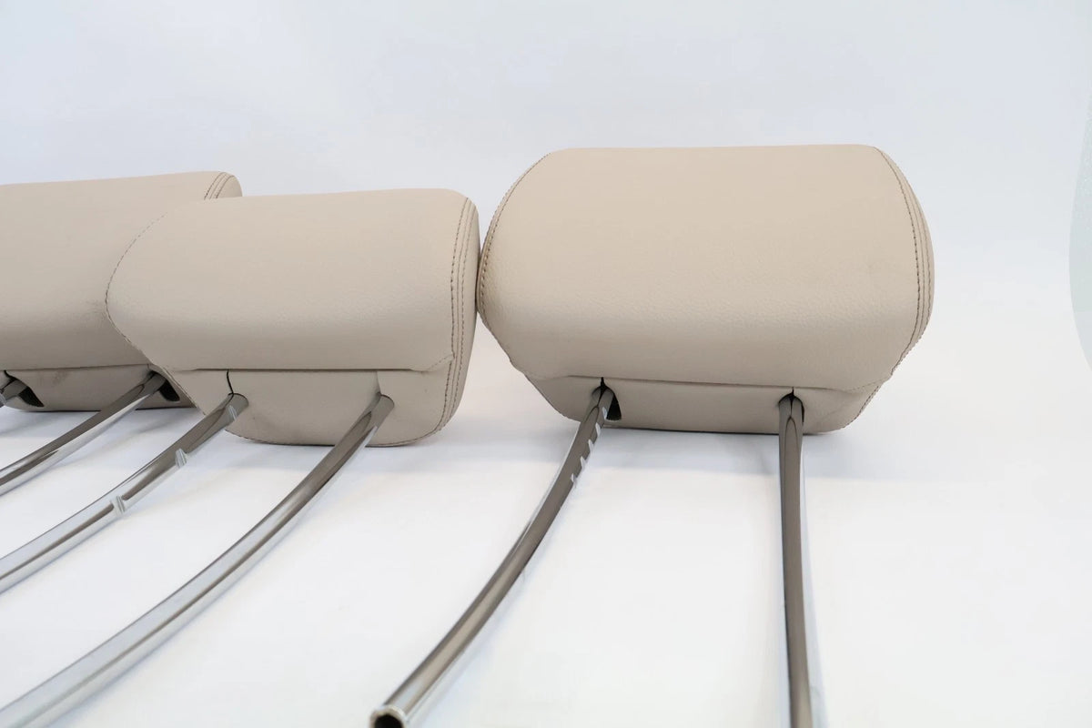 10-16 MERCEDES W212 E350 E250 REAR SEAT HEADREST HEAD REST SET 3 PIECES BEIGE