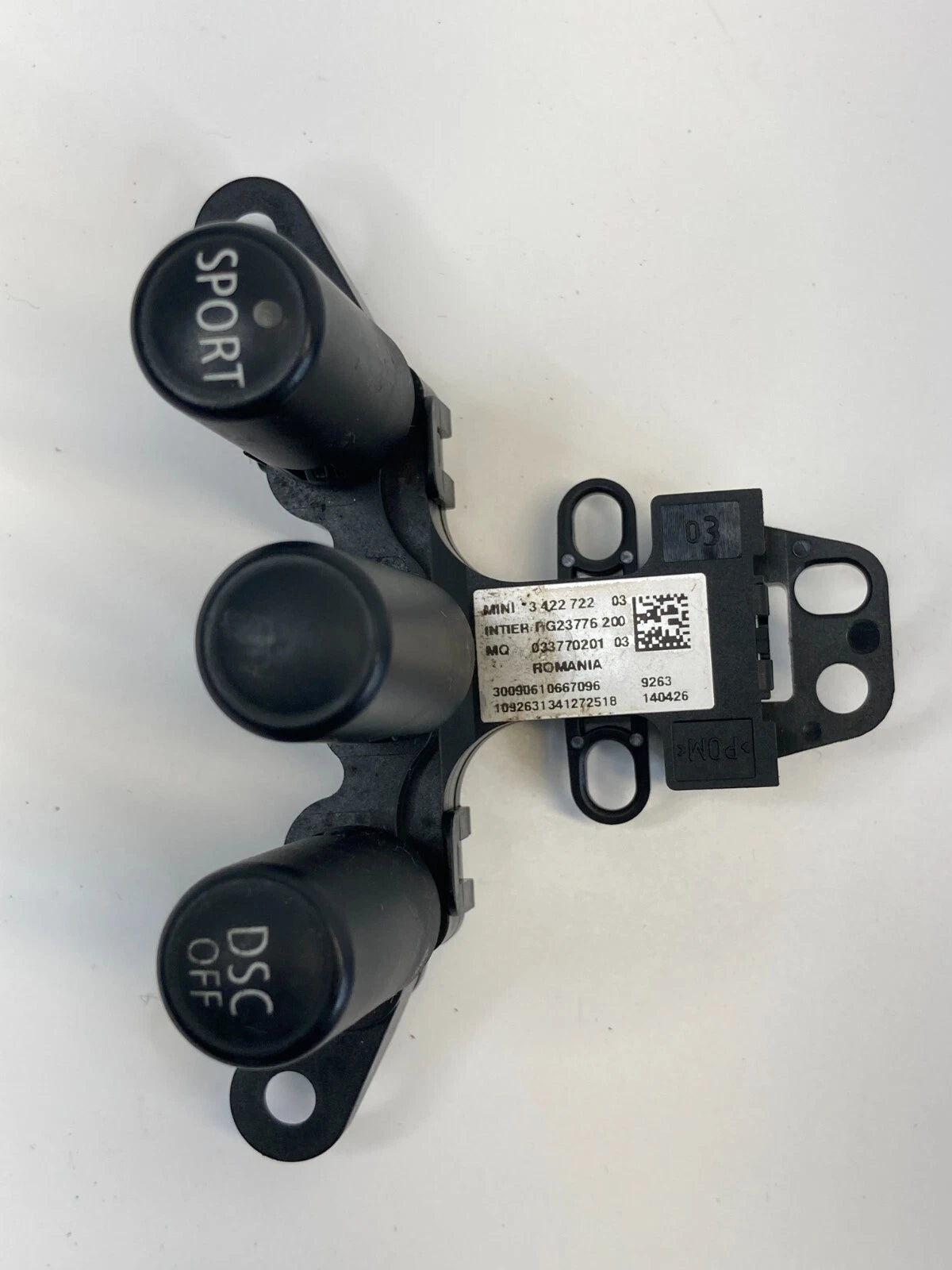 2007-2009 MINI COOPER CENTER CONSOLE DSC OFF SWITCH CONTROL BUTTON 3-422-722