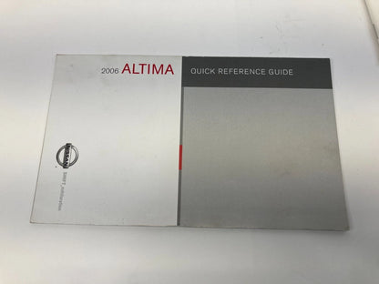 2006 NISSAN ALTIMA OWNERS MANUAL INFORMATION GUIDE MAINTENANCE BOOK SET W/ CASE