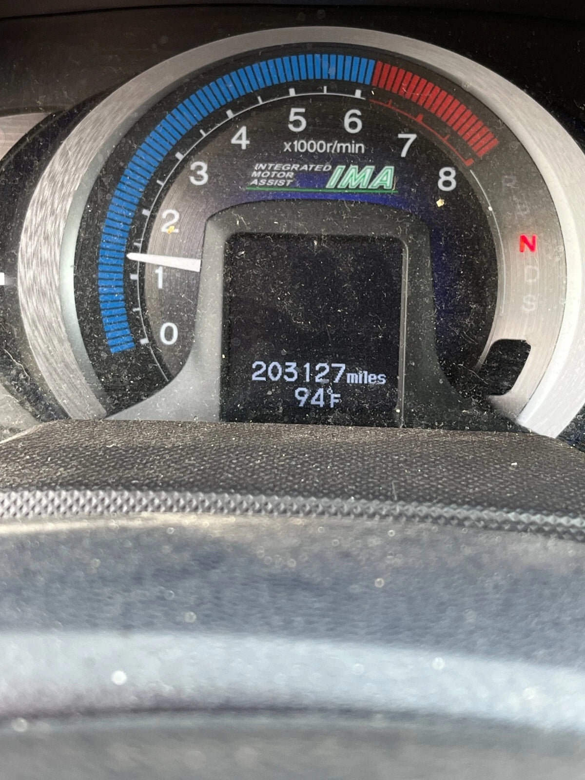 2010 HONDA INSIGHT UPPER INSTRUMENT CLUSTER SPEEDOMETER GAUGES 203K MILES OEM