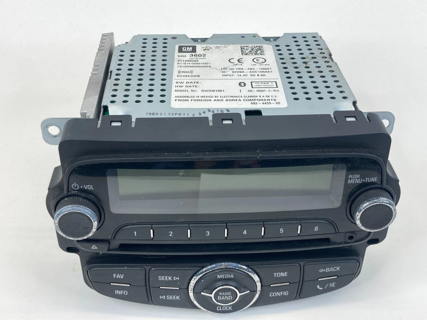 2013-2015 Chevrolet Sonic CD Player AM /FM Stereo Radio Control 9453-3602 OEM