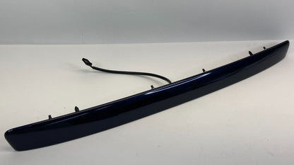 03-07 Saab 9-3 Sedan Trunk Lid Handle License Plate Molding Panel w/ Lamp Blue