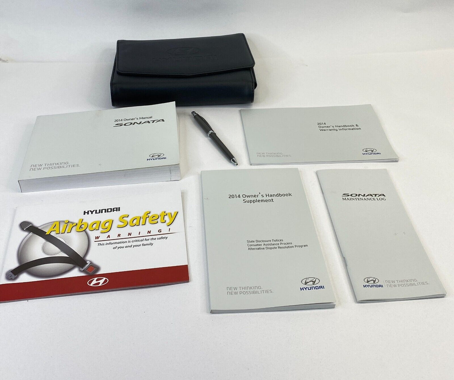 2014 Hyundai Sonata Owner's Manual Maintenace Handbook Supplement Book w/ Case