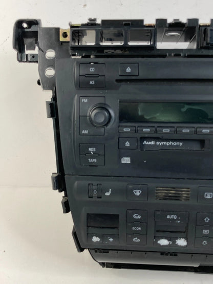 98 99 00 01 02 03 AUDI A6 QUATTRO RADIO & CLIMATE CONTROL FACEPLATE PANEL OEM