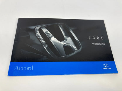 06 HONDA ACCORD SEDAN OWNERS OWNER'S MANUAL WARRANTIES CONSUMER INFORMATION OEM