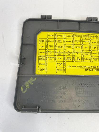 2011-2015 HYUNDAI SONATA DASHBOARD FUSE BOX LID COVER GRAY 84758-3S000 OEM