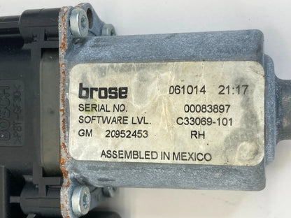 11-17 BUICK REGAL FRONT RIGHT PASSENGER SIDE DOOR POWER WINDOW MOTOR 20952453