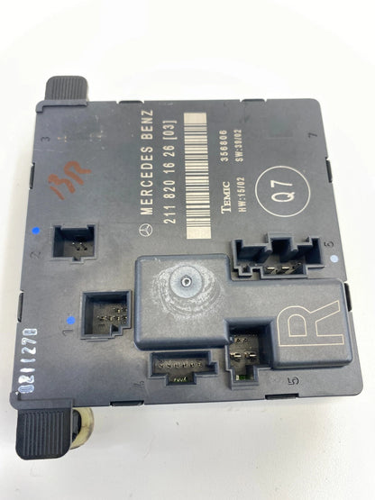 2003-2006 MERCEDES-BENZ E500 REAR RIGHT BACK SIDE DOOR CONTROL MODULE 2118201626