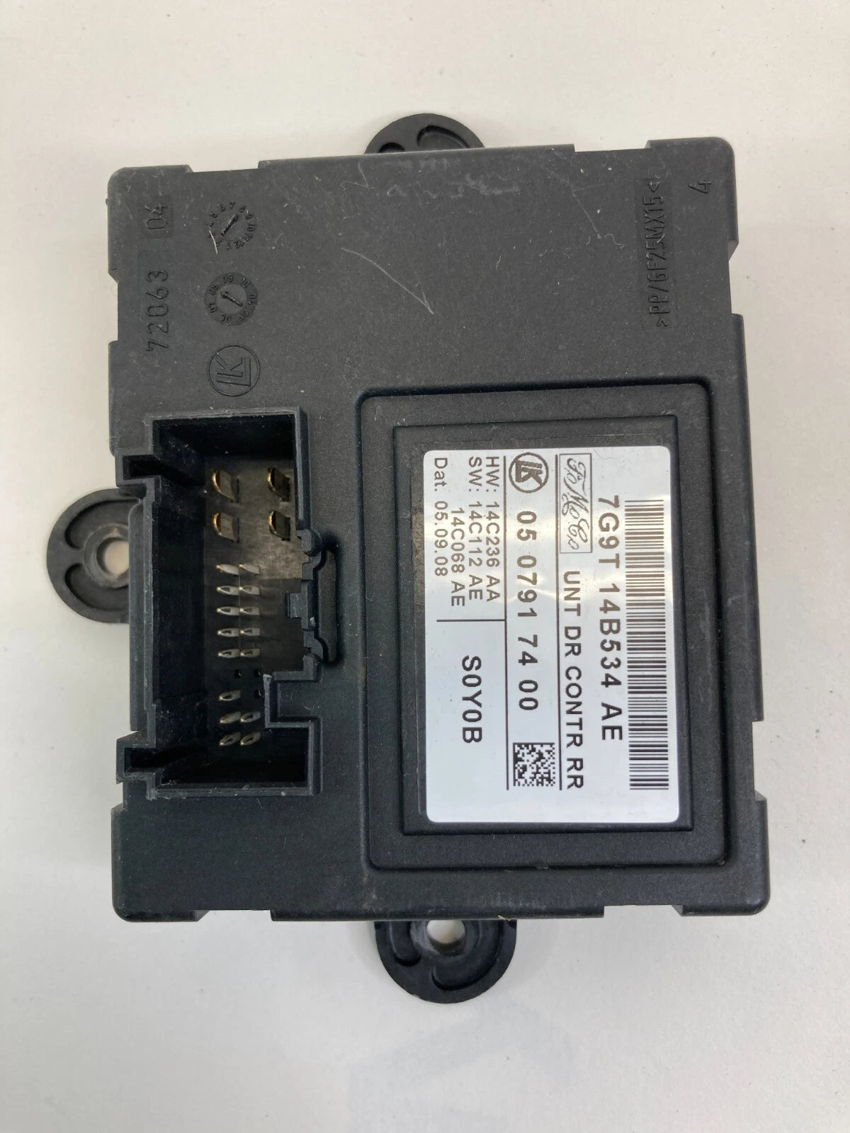 2009 09 JAGUAR XF REAR LEFT SIDE DOOR CONTROL COMPUTER MODULE 7G9T-14B534-AE