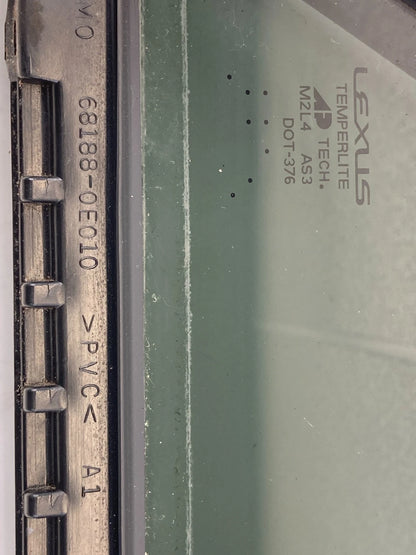 2007-2009 LEXUS RX350 REAR RIGHT SIDE DOOR WINDOW FIXED GLASS 68188-0E010 OEM