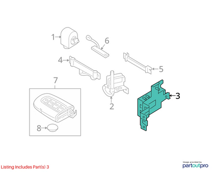 2011-2015 HYUNDAI SONATA SMART KEY MODULE COMPUTER KEYLESS ENTRY 95480-4R102 OEM