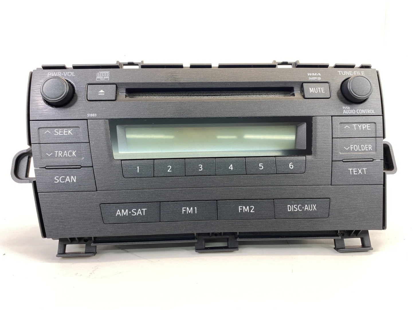 2010 2011 TOYOTA PRIUS RADIO RECEIVER CD DISC PLAYER MP3 WMA UNIT 8612047290 OEM