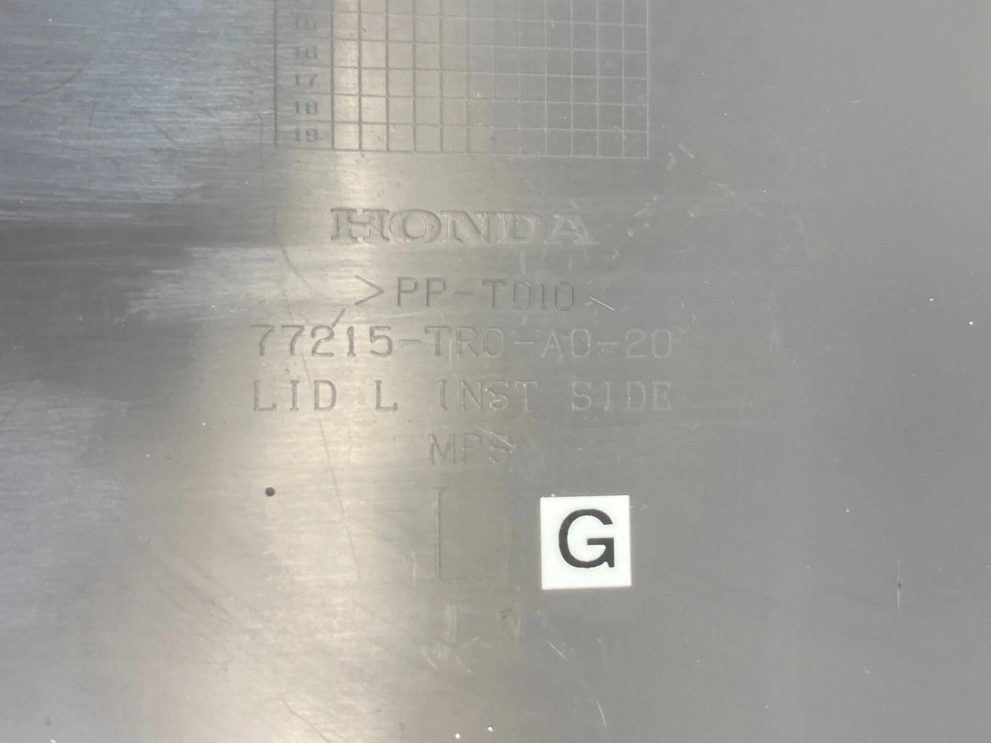 12 HONDA CIVIC SDN DASH LEFT DRIVER END CAP COVER PANEL TRIM BEZEL 77215-TR0-A0