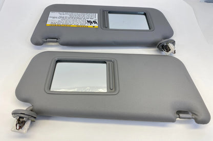 2006-2010 TOYOTA RAV4 GRAY LEFT & RIGHT SUN VISOR PAIR SET W/ VANITY MIRROR OEM