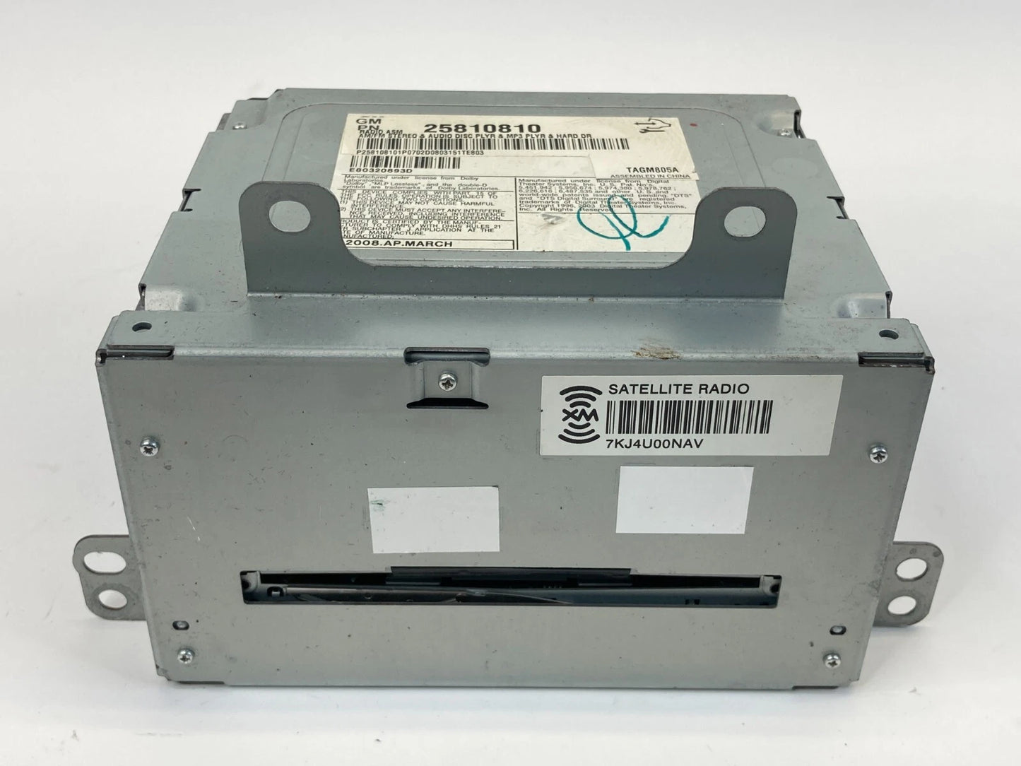 2008-2011 CADILLAC CTS BASE SEDAN AUDIO STEREO DISC PLAYER RECEIVER 25810810 OEM