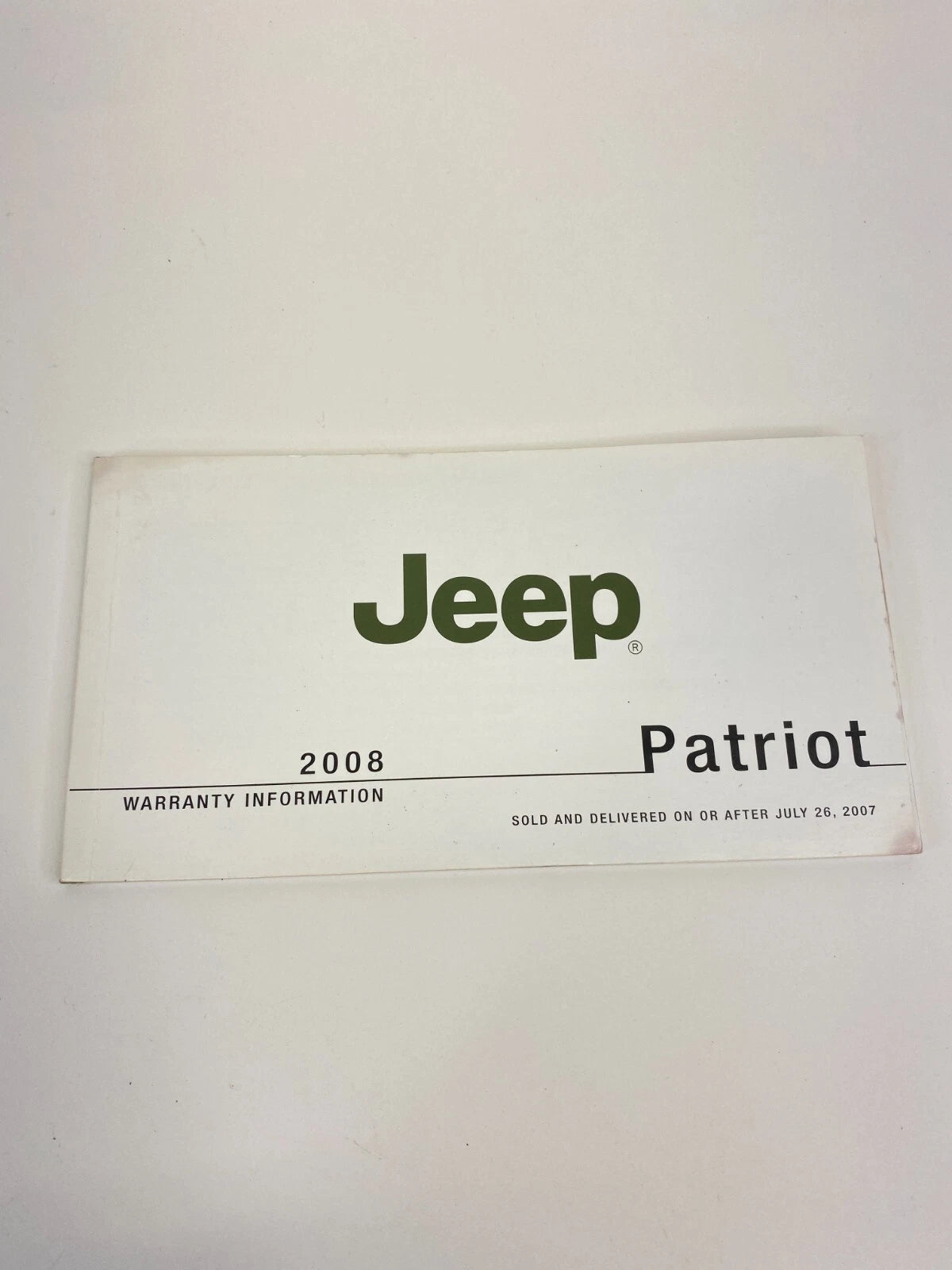 2008 JEEP PATRIOT OWNERS MANUAL GUIDE WARRANTY INFORMATION BOOK W/ CASE OEM