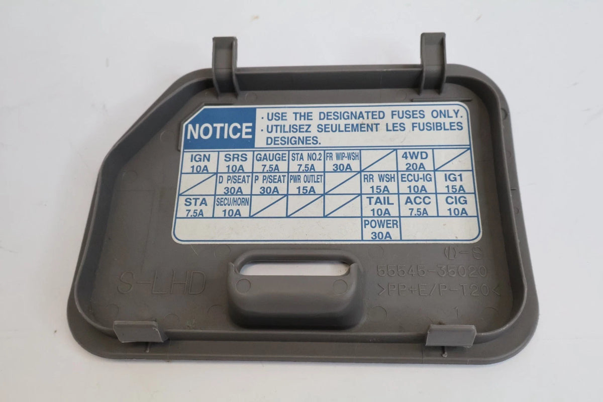 2003-2009 TOYOTA 4RUNNER DASH LOWER FUSE BOX COVER LID TRIM BEZEL 55545-35020