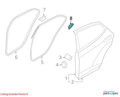 11-16 HYUNDAI ELANTRA REAR RIGHT SIDE DOOR INTERIOR FILLER MOLDING 83920-3X000