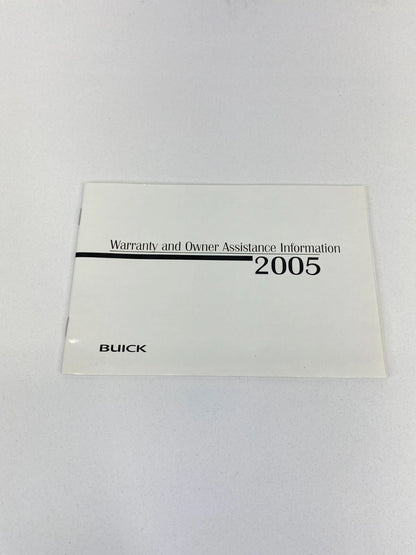 2005 BUICK RENDEZVOUS OWNERS MANUAL WARRANTY BOOK W/ CASE & CD