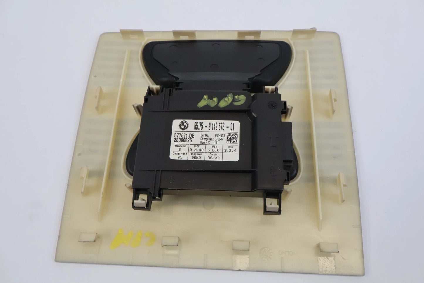 2008 BMW 535XI ULTRA SONIC ALARM MODULE UNIT W/ COVER GRAY 65759149673 OEM