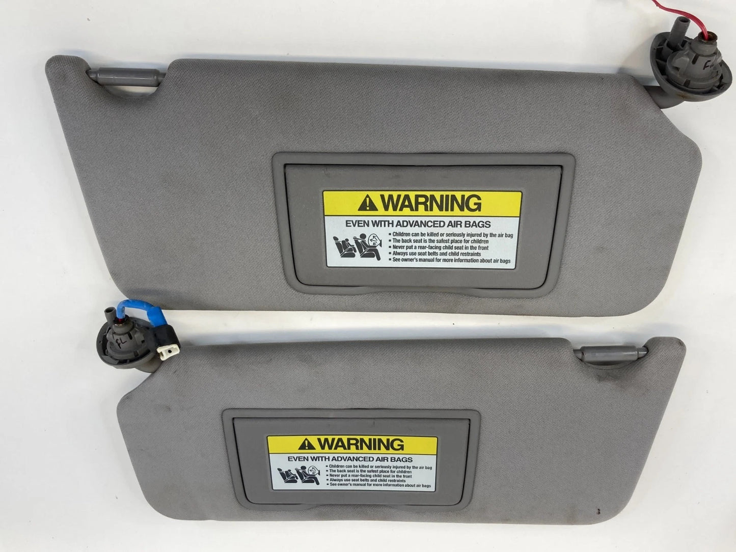 2008-2010 HONDA ACCORD LEFT & RIGHT SUN VISOR SUNVISOR SET SHADE LH RH GRAY OEM