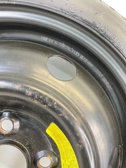 2006-2011 HYUNDAI ACCENT EMERGENCY SPARE TIRE WHEEL COMPACT DONUT T115/70D15 90M