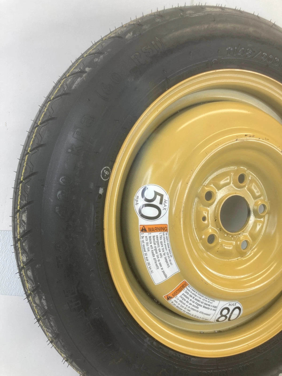 2010-2013 SUZUKI KIZASHI EMERGENCY SPARE TIRE COMPACT DONUT WHEEL T145/90D16 95M