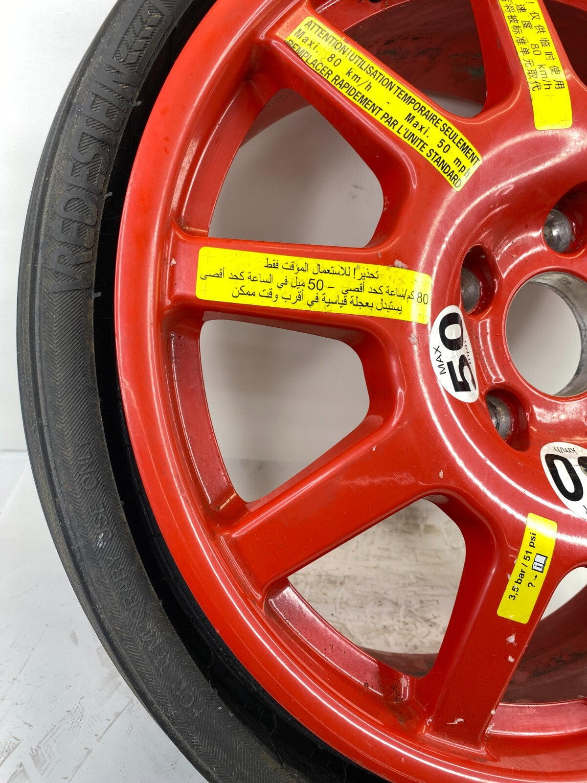 11-14 Volkswagen Touareg Emergency Spare Tire Wheel Compat Donut T195/75-18 106P