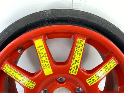 11-16 VOLKSWAGEN TOUAREG EMERGENCY SPARE TIRE WHEEL COMPAT DONUT T195/75-18 106P