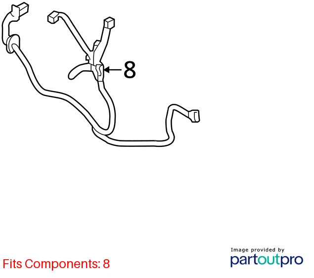 2013-2019 NISSAN SENTRA REAR RIGHT SIDE DOOR WIRING HARNESS WIRE 241263SG0A OEM