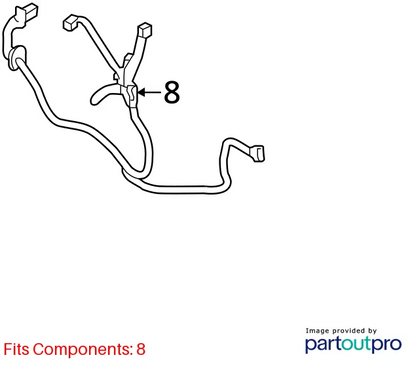 2013-2019 NISSAN SENTRA REAR RIGHT SIDE DOOR WIRING HARNESS WIRE 241263SG0A OEM