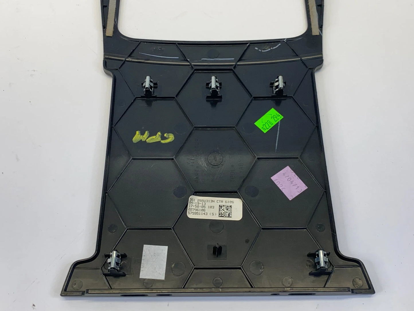 2013-2015 CHEVROLET TRAVERSE FLOOR CENTER CONSOLE UPPER TRIM PLATE BEZEL 1615749