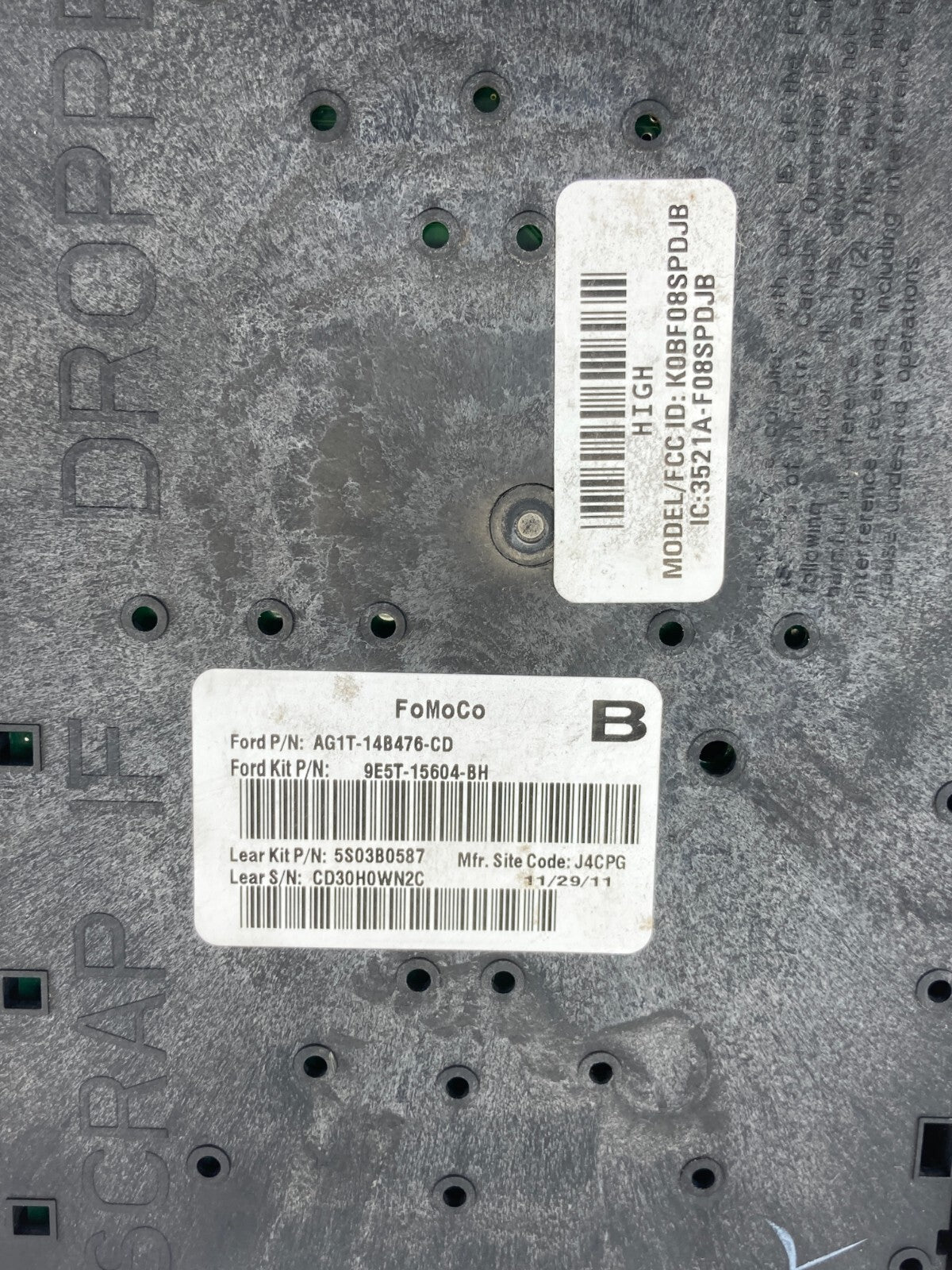 10-12 Ford Fusion 2.5L Fuse Box Body Multifunction Control Module AG1T14B476CD