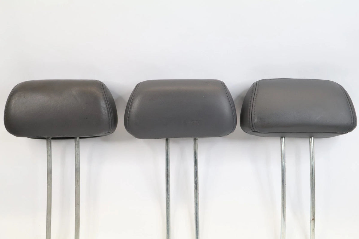 2003-2008 HONDA PILOT REAR 2ND SEAT HEADREST HEAD REST SET 3 LEATHER GREY OEM