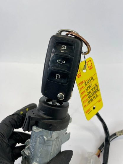 2011-2018 VW VOLKSWAGEN JETTA IGNITION SWITCH LOCK CYLINDER & KEY 5C6-905-841
