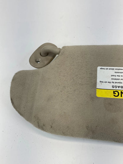 2009 2010 MITSUBISHI GALANT W/O SUNROOF RIGHT PASSENGER SUNVISOR SUN VISOR BEIGE
