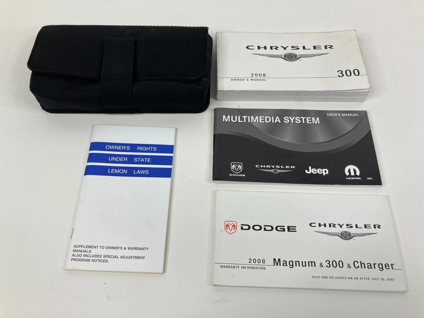 2008 CHRYSLER 300 MAGNUM CHARGER OWNER'S MANUAL MULTIMEDIA SYSTEM GUIDE W/ CASE