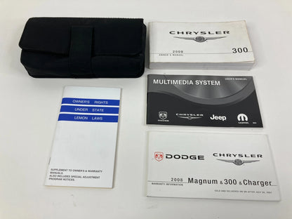 2008 CHRYSLER 300 MAGNUM CHARGER OWNER'S MANUAL MULTIMEDIA SYSTEM GUIDE W/ CASE