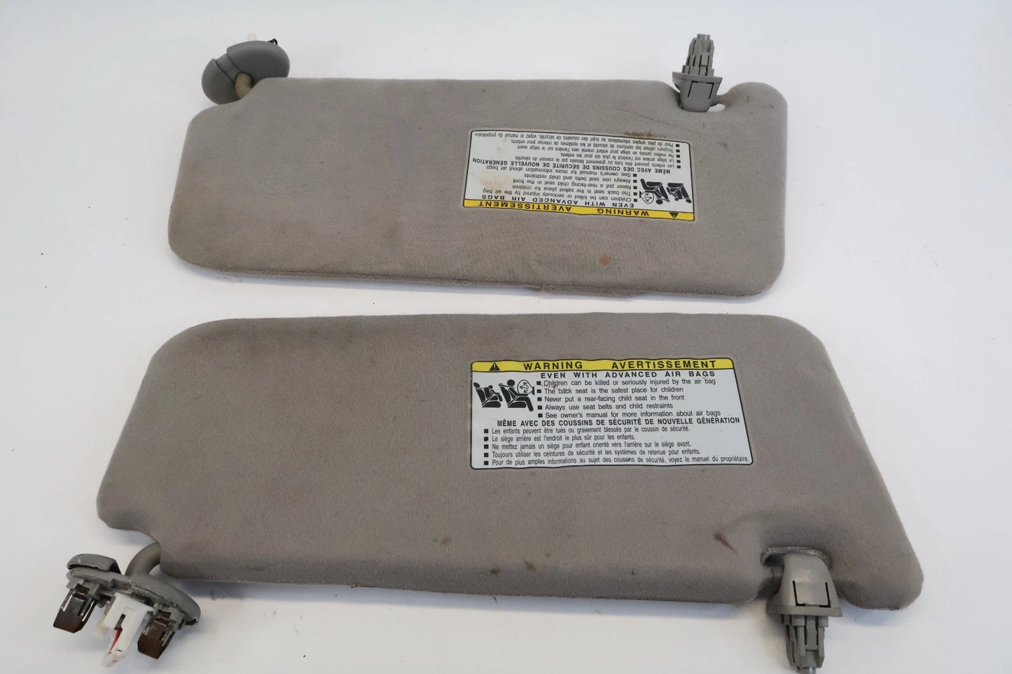 2007-2011 TOYOTA CAMRY ROOF SUNVISOR SUN VISOR LEFT & RIGHT W/ MIRROR PAIR SET