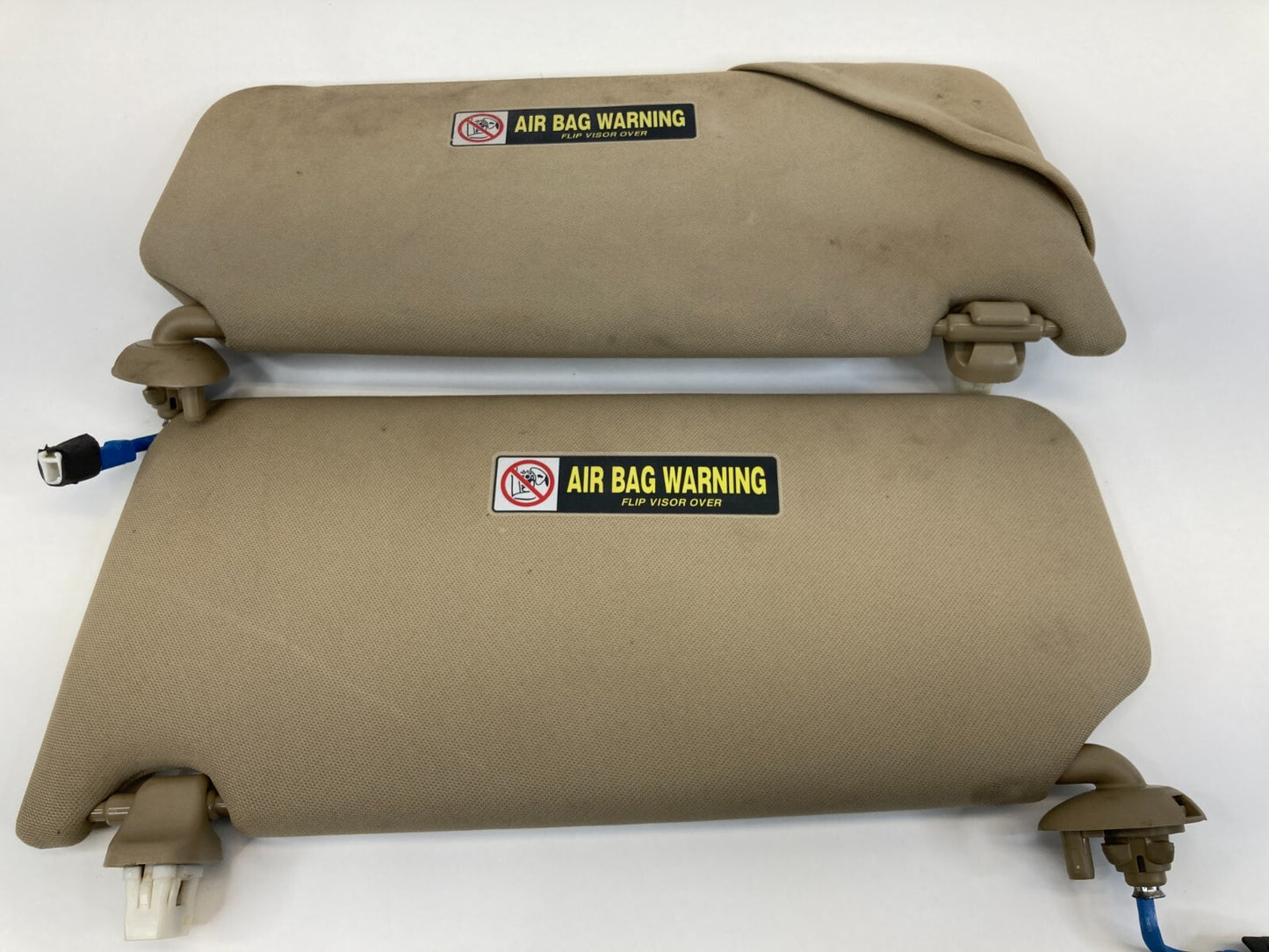 2008-2012 Honda Accord Left & Right Side Sunvisor Sun Visor Set Pair Ivory OEM