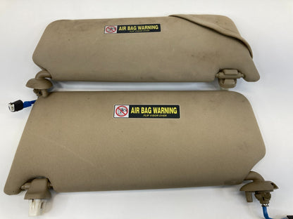 2008-2012 Honda Accord Left & Right Side Sunvisor Sun Visor Set Pair Ivory OEM