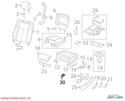 09-14 NISSAN MAXIMA FRONT LEFT SEAT TRACK CAP INNER COVER TRIM 87558-9N00A OEM